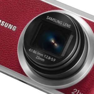 Samsung WB350F 16.2MP CMOS Smart WiFi & NFC Digital Camera with 21x Optical Zoom, 3.0" Touch Screen LCD and 1080p HD Video (Red)