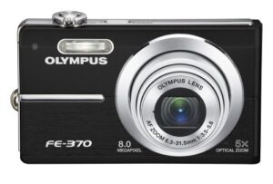 olympus fe370 8mp digital camera with 5x optical dual image stabilized zoom (black)
