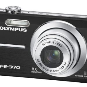 Olympus FE370 8MP Digital Camera with 5x Optical Dual Image Stabilized Zoom (Black)