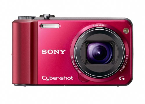 Sony Cyber-Shot DSC-H70 16.1 MP Digital Still Camera with 10x Wide-Angle Optical Zoom G Lens and 3.0-inch LCD (Red)