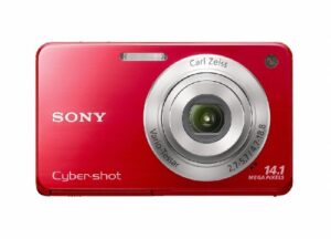 sony cyber-shot dsc-w560 14.1 mp digital still camera with carl zeiss vario-tessar 4x wide-angle optical zoom lens and 3.0-inch lcd (red)