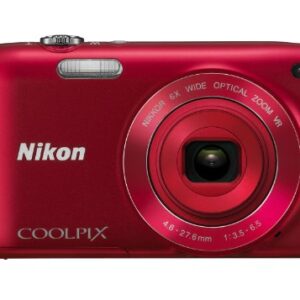 Nikon COOLPIX S3300 16 MP Digital Camera with 6x Zoom NIKKOR Glass Lens and 2.7-inch LCD (Red)