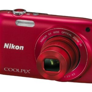 Nikon COOLPIX S3300 16 MP Digital Camera with 6x Zoom NIKKOR Glass Lens and 2.7-inch LCD (Red)