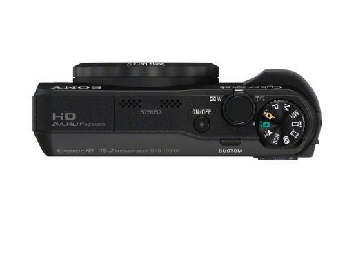 Sony Cyber-shot DSC-HX20V 18.2 MP Exmor R CMOS Digital Camera with 20x Optical Zoom and 3.0-inch LCD (Black) (2012 Model)