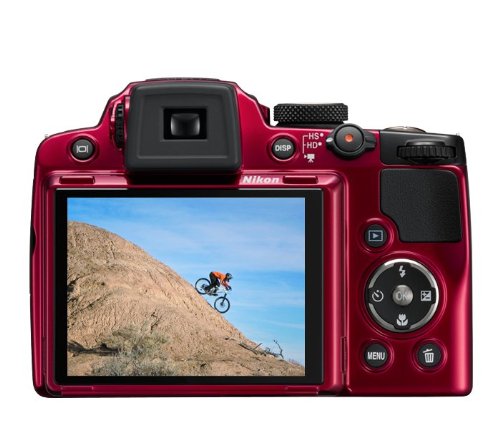 Nikon COOLPIX P500 12.1 CMOS Digital Camera with 36x NIKKOR Wide-Angle Optical Zoom Lens and Full HD 1080p Video (Red)