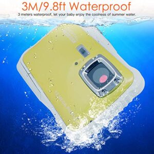 Kids Waterproof Camera, AICase Digital Underwater Camera for Boys and Girls, 12MP HD Action Sport-Camcorder with 2.0" LCD, 4X Digital Zoom, Flash, Mic