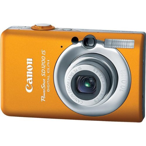 Canon PowerShot SD1200IS 10 MP Digital Camera with 3x Optical Image Stabilized Zoom and 2.5-inch LCD (Orange)