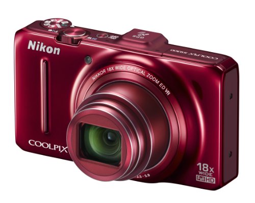 Nikon Coolpix S9300 16.0 MP Digital Camera - Red