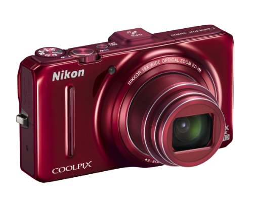 Nikon Coolpix S9300 16.0 MP Digital Camera - Red