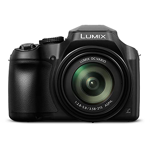 Panasonic Lumix DC-FZ80 Digital Camera (DC-FZ80K) - Bundle - with 256GB Memory Card + LED Video Light + DMW-BMB9 Battery + Digital Flash + Soft Bag + 12 Inch Flexible Tripod + Cleaning Set + More