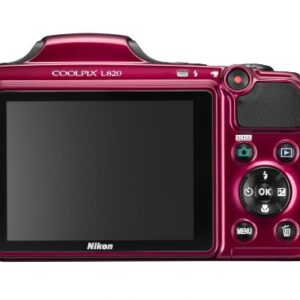 Nikon COOLPIX L820 16 MP CMOS Digital Camera with 30x Zoom Lens and Full HD 1080p Video (Red) (OLD MODEL)