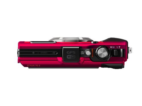 Olympus TG-3 Waterproof 16 MP Digital Camera (Red)