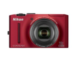 nikon coolpix s8100 12.1 mp cmos digital camera with 10x zoom-nikkor ed lens and 3.0-inch lcd (red)