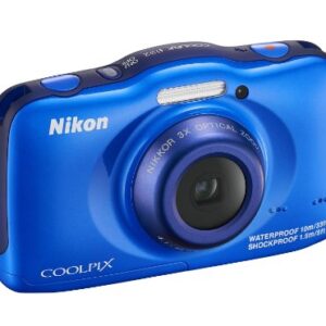 Nikon COOLPIX S32 13.2 MP Waterproof Digital Camera with Full HD 1080p Video (Blue) (Discontinued by Manufacturer)