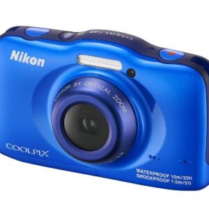 Nikon COOLPIX S32 13.2 MP Waterproof Digital Camera with Full HD 1080p Video (Blue) (Discontinued by Manufacturer)