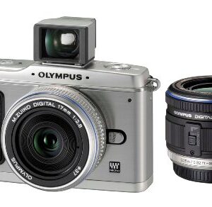 Olympus PEN E-P1 12.3 MP Micro Four Thirds Interchangeable Lens Digital Camera with 3-inch LCD and Silver 14-42mm f/3.5-5.6 Zuiko Digital Zoom Lens (Silver)