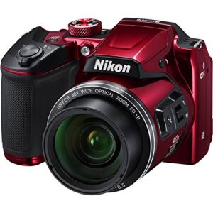 nikon coolpix b500 wi-fi digital camera (red) – (renewed)