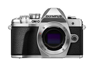 olympus om-d e-m10 mark iii camera body (silver), wi-fi enabled, 4k video