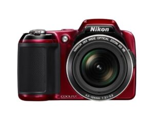 nikon coolpix l810 16.1 mp digital camera with 26x zoom nikkor ed glass lens and 3-inch lcd (red) (old model)