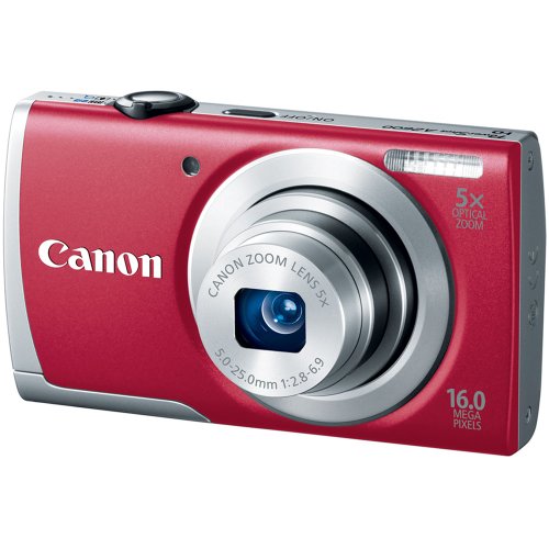 Canon PowerShot A2600 16.0 MP Digital Camera with 5x Optical Zoom and 720p Full HD Video Recording (Red) (OLD MODEL)