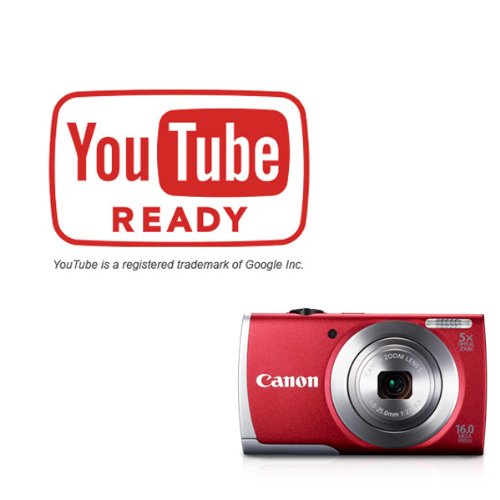 Canon PowerShot A2600 16.0 MP Digital Camera with 5x Optical Zoom and 720p Full HD Video Recording (Red) (OLD MODEL)