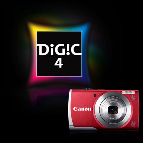 Canon PowerShot A2600 16.0 MP Digital Camera with 5x Optical Zoom and 720p Full HD Video Recording (Red) (OLD MODEL)