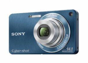 sony dsc-w350 14.1mp digital camera with 4x wide angle zoom with optical steady shot image stabilization and 2.7 inch lcd (blue)