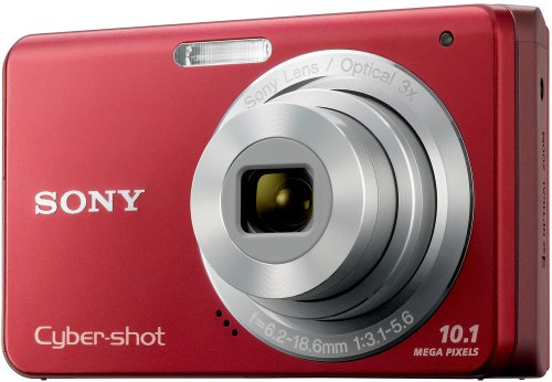 Sony Cybershot DSC-W180 10.1MP Digital Camera with 3x SteadyShot Stabilized Zoom and 2.7-inch LCD (Red)