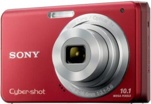 sony cybershot dsc-w180 10.1mp digital camera with 3x steadyshot stabilized zoom and 2.7-inch lcd (red)