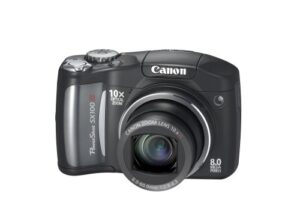 canon powershot sx100is 8mp digital camera with 10x optical image stabilized zoom (black)