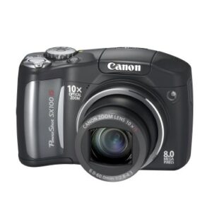 Canon PowerShot SX100IS 8MP Digital Camera with 10x Optical Image Stabilized Zoom (Black)