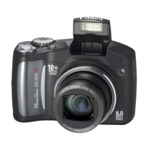 Canon PowerShot SX100IS 8MP Digital Camera with 10x Optical Image Stabilized Zoom (Black)