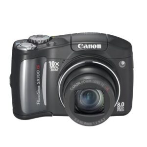 Canon PowerShot SX100IS 8MP Digital Camera with 10x Optical Image Stabilized Zoom (Black)