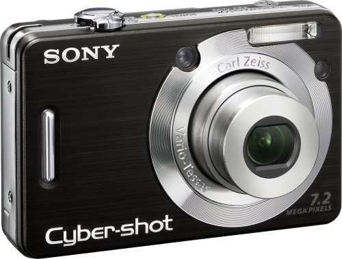 Sony Cybershot DSCW55 7.2MP Digital Camera with 3x Optical Zoom (Black) (OLD MODEL)