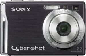 sony cybershot dscw80 7.2mp digital camera with 3x optical zoom and super steady shot (black)