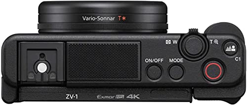 Sony ZV-1 Digital Camera Bundle with Water Resistant Gadget Bag, Monopod, 64GB Memory Card, Card Reader + More | Point & Shoot Camera for Content Creators, Vlogging and YouTube