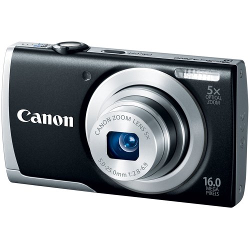 Canon PowerShot A2600 is 16.0 MP Digital Camera with 5X Optical Zoom and 720p Full HD Video Recording (Black)