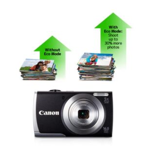 Canon PowerShot A2600 is 16.0 MP Digital Camera with 5X Optical Zoom and 720p Full HD Video Recording (Black)