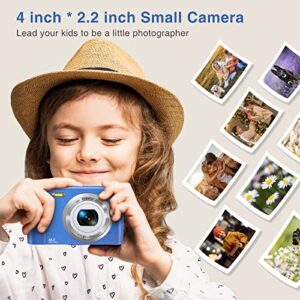 Digital Camera Auto Focus Point and Shoot Camera, FHD 1080P 48MP Kids Camera with 32GB Memory Card,16X Zoom Vlogging Camera Small Digital Cameras for Kids Teenagers Students