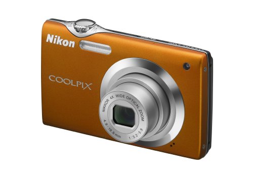 Nikon Coolpix S3000 12 MP Digital Camera with 4x Optical Vibration Reduction (VR) Zoom and 2.7-Inch LCD (Orange)