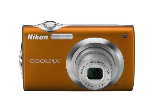 Nikon Coolpix S3000 12 MP Digital Camera with 4x Optical Vibration Reduction (VR) Zoom and 2.7-Inch LCD (Orange)