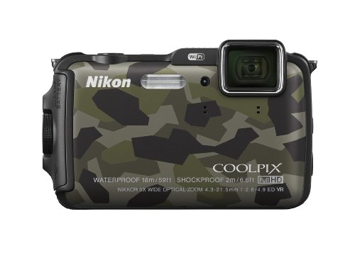 Nikon COOLPIX AW120 16.1 MP Wi-Fi and Waterproof Digital Camera with GPS and Full HD 1080p Video (Camouflage) (Discontinued by Manufacturer)