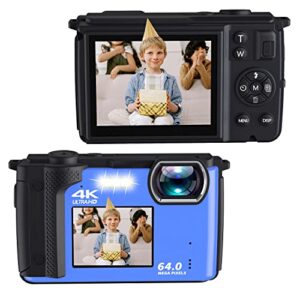 kids camera for teens boys and girls, vlogging camera, 1080p digital camera for youtube autofocus 16x digital zoom with 32gb sd card