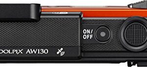 Nikon Coolpix AW130 16MP Waterproof Shockproof Digital Camera (Orange) (Renewed)