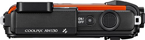 Nikon Coolpix AW130 16MP Waterproof Shockproof Digital Camera (Orange) (Renewed)