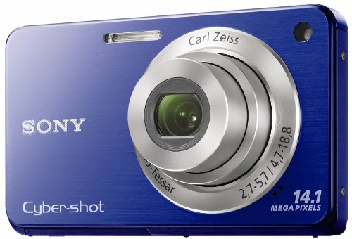 Sony Cyber-Shot DSC-W560 14.1 MP Digital Still Camera with Carl Zeiss Vario-Tessar 4x Wide-Angle Optical Zoom Lens and 3.0-inch LCD (Blue)