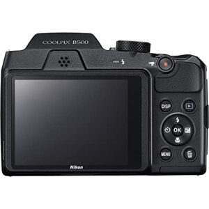 Nikon COOLPIX B500 Digital Camera (Black) (26506) + 32GB Card + Case + Card Reader + Flex Tripod + HDMI Cable + Memory Wallet + Cap Keeper + Cleaning Kit (Renewed)