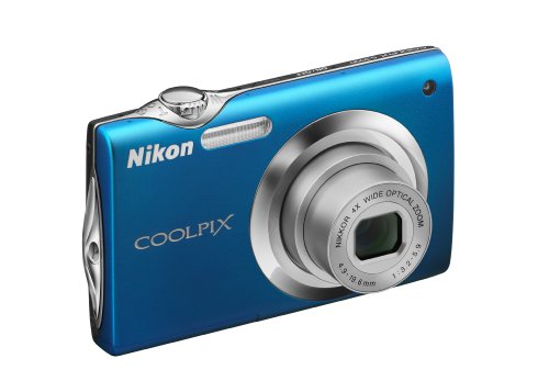 Nikon Coolpix S3000 12 MP Digital Camera with 4x Optical Vibration Reduction (VR) Zoom and 2.7-Inch LCD (Blue) (OLD MODEL)