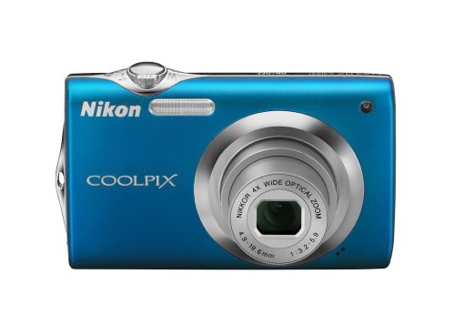 Nikon Coolpix S3000 12 MP Digital Camera with 4x Optical Vibration Reduction (VR) Zoom and 2.7-Inch LCD (Blue) (OLD MODEL)