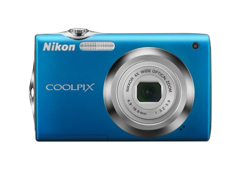 Nikon Coolpix S3000 12 MP Digital Camera with 4x Optical Vibration Reduction (VR) Zoom and 2.7-Inch LCD (Blue) (OLD MODEL)